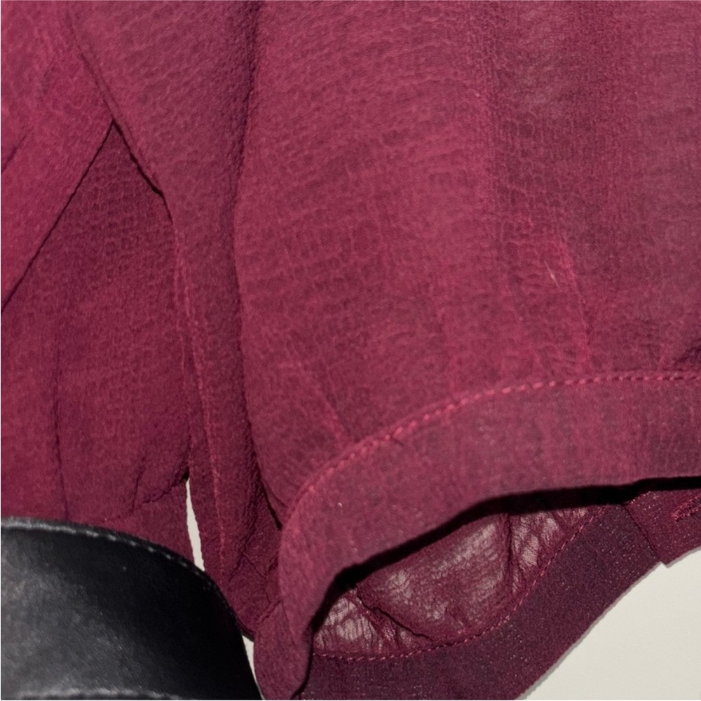 City Chic Love pleat dress Deep Burgundy wine Midi xxl 24 - Picture 9 of 11